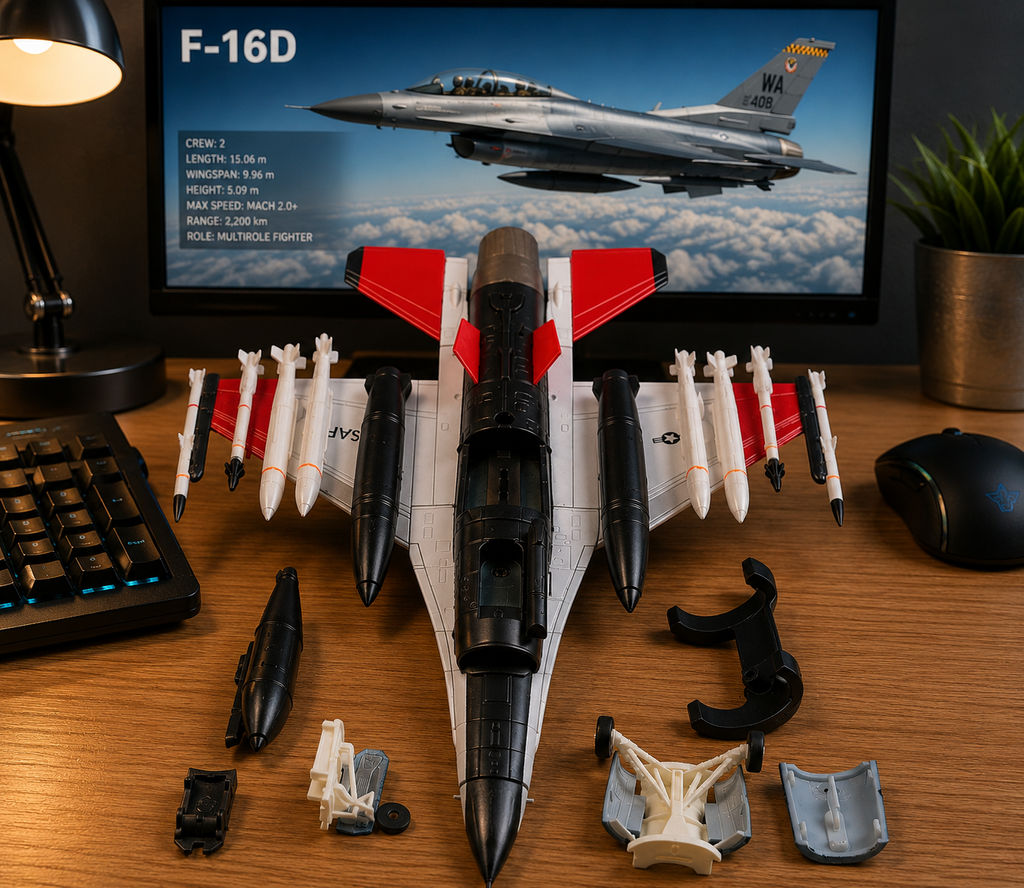 F-16D X-62A Die-Cast Aircraft Model – 1/72 Scale Military Fighter Je