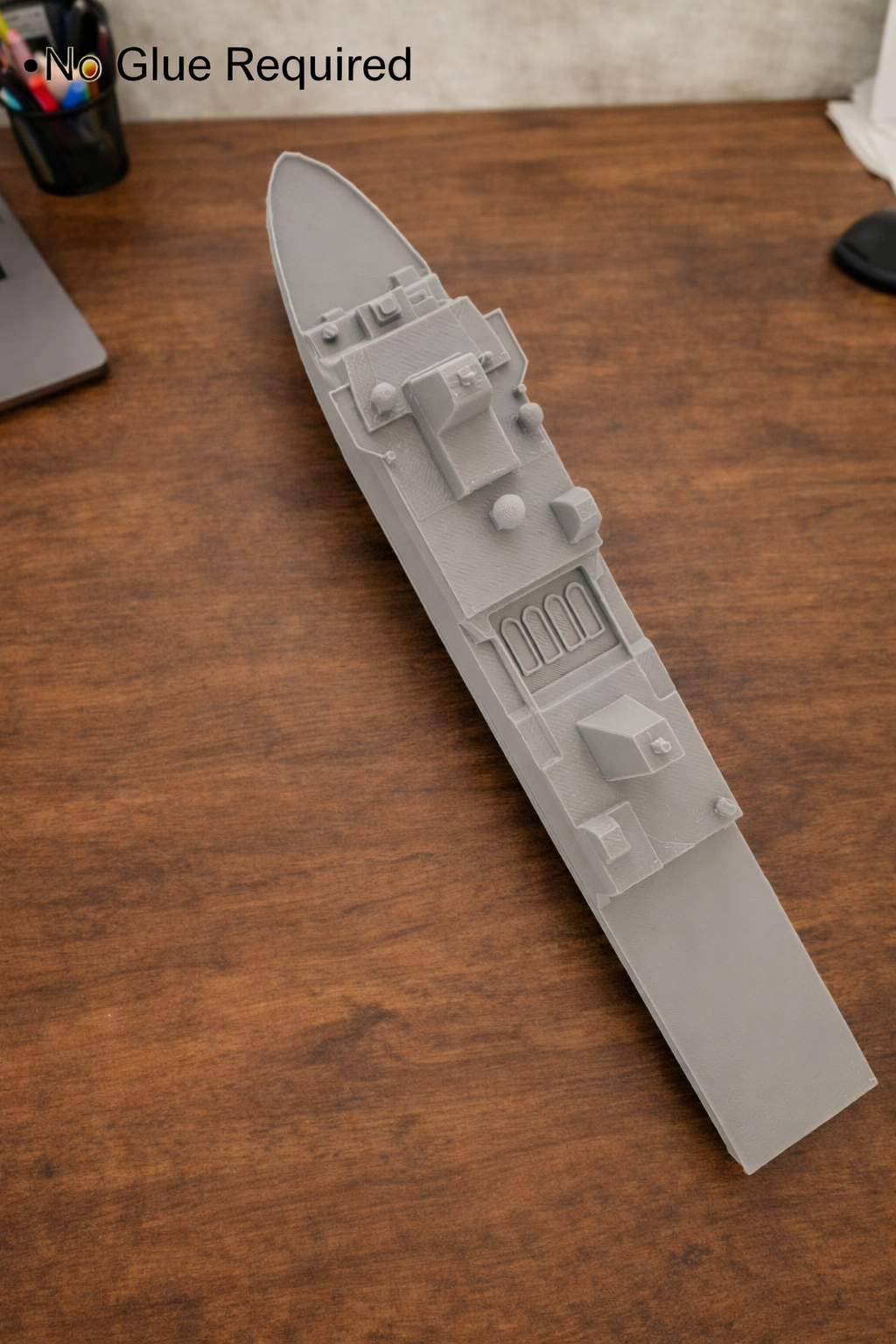 USS San Antonio Class Amphibious Transport Dock 3D Printed Display Ship – Naval Desk Decor