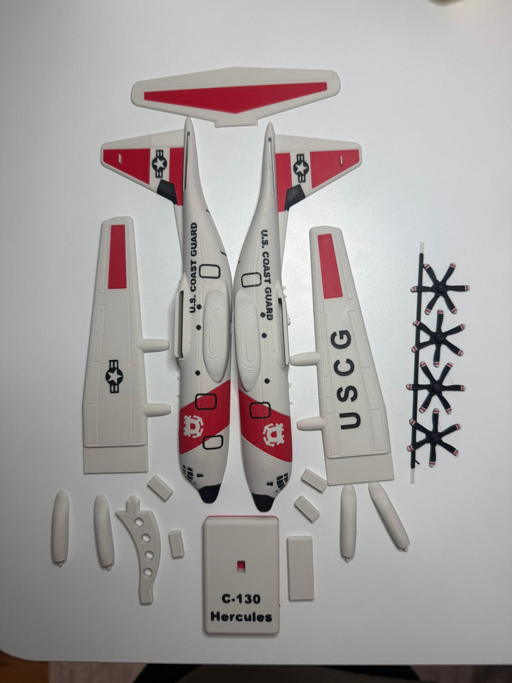 HC-130 Hercules 3D Printed Aircraft Model Kit – U.S. Coast Guard Rescue Plane