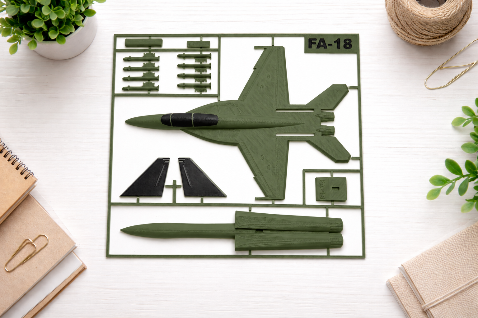 F/A-18 Fighter Jet 3D Printed Model Kit F/A-18 Fighter Jet 3D Printed Model Kit – Military Aircraft Desk Decor – Modern Aviation Display – Fighter Jet Model – Aviation Gift