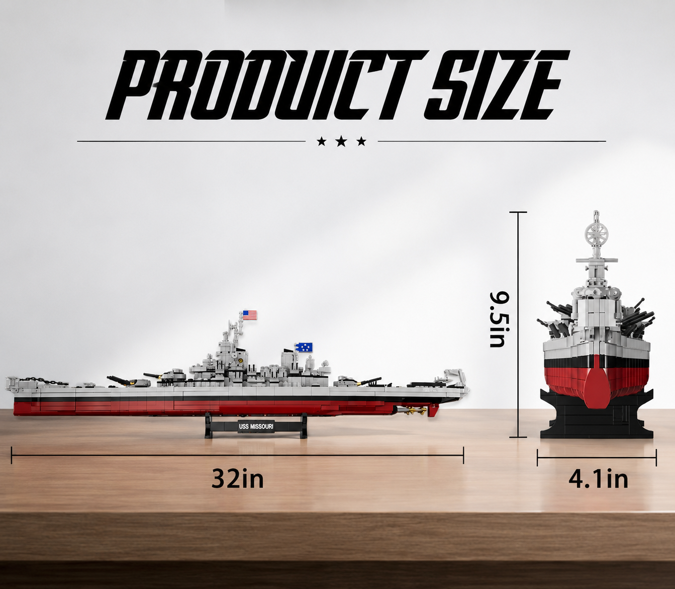USS Missouri BB-63 Battleship Building Block Set – 2,228 Pieces