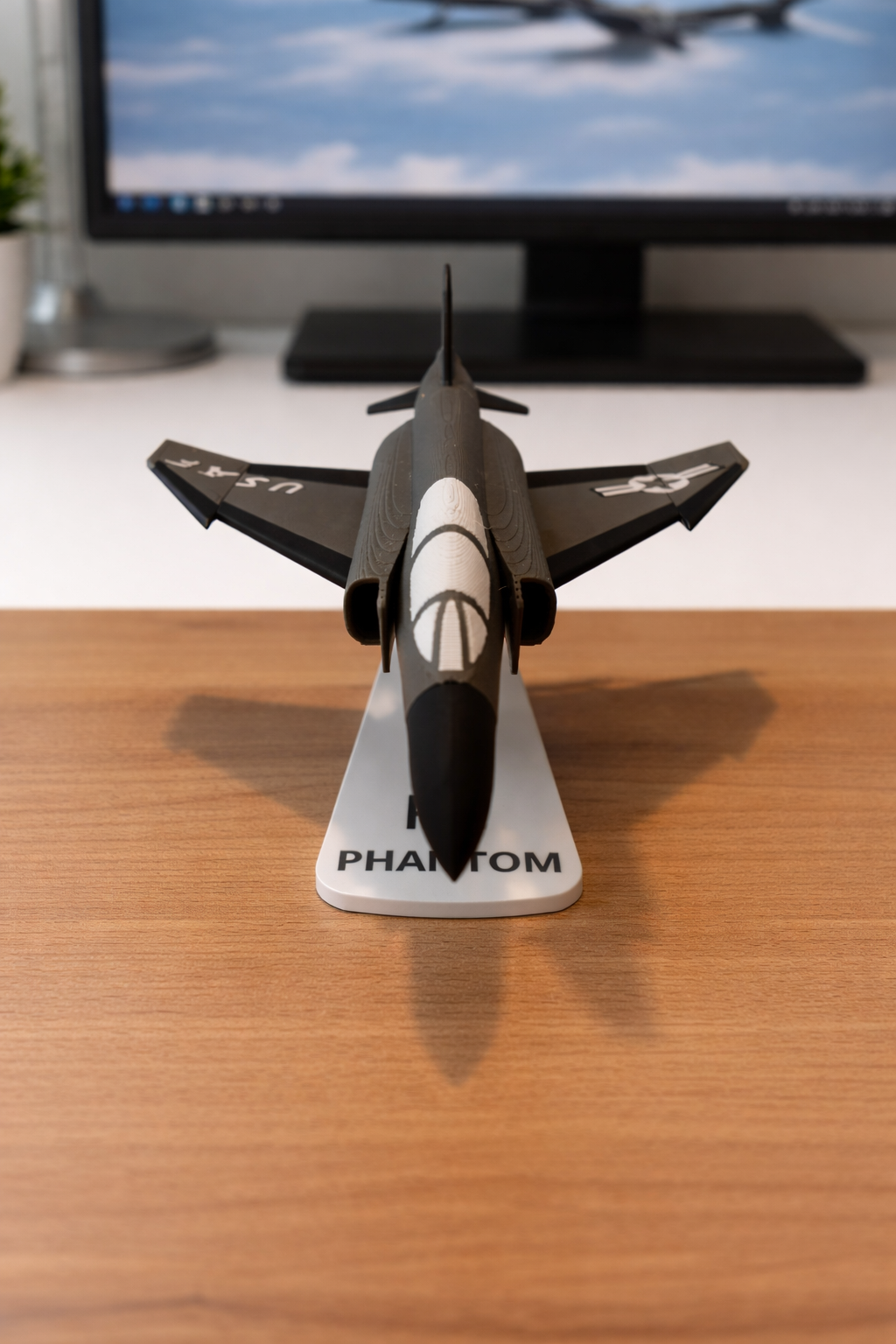 F-4 Phantom II USAF 3D Printed Aircraft Model – Loose Piece Fighter Jet Display