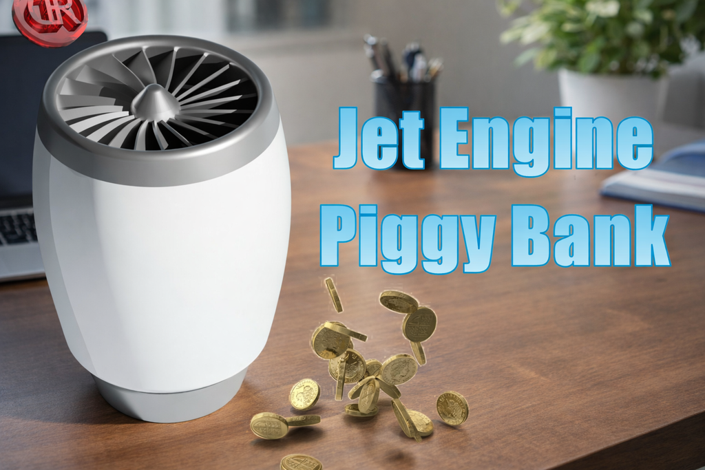Jet Engine Piggy Bank – 3D Printed Aviation Coin Bank