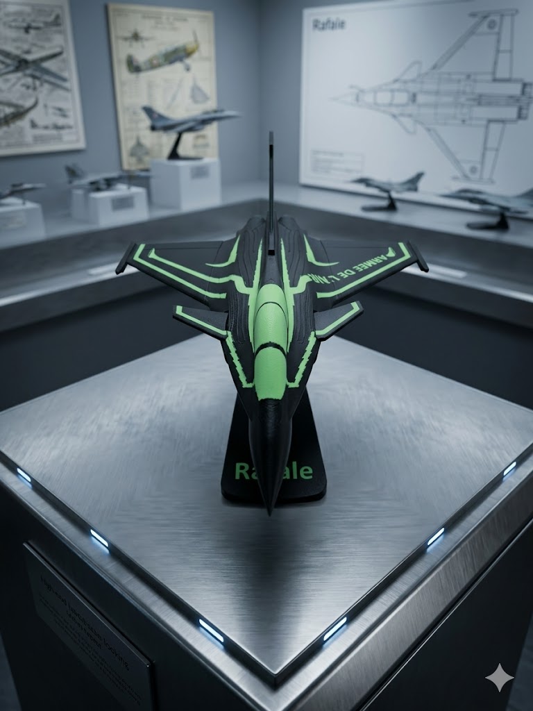 Rafale Fighter Jet 3D Printed Aircraft Model | Aviation Desk Decor