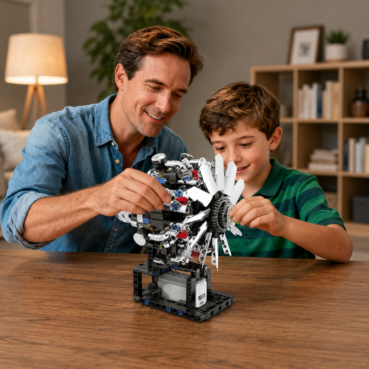 Toy Turbojet Engine Building Kit – 558 Piece Motorized STEM Aircraft Engine Model