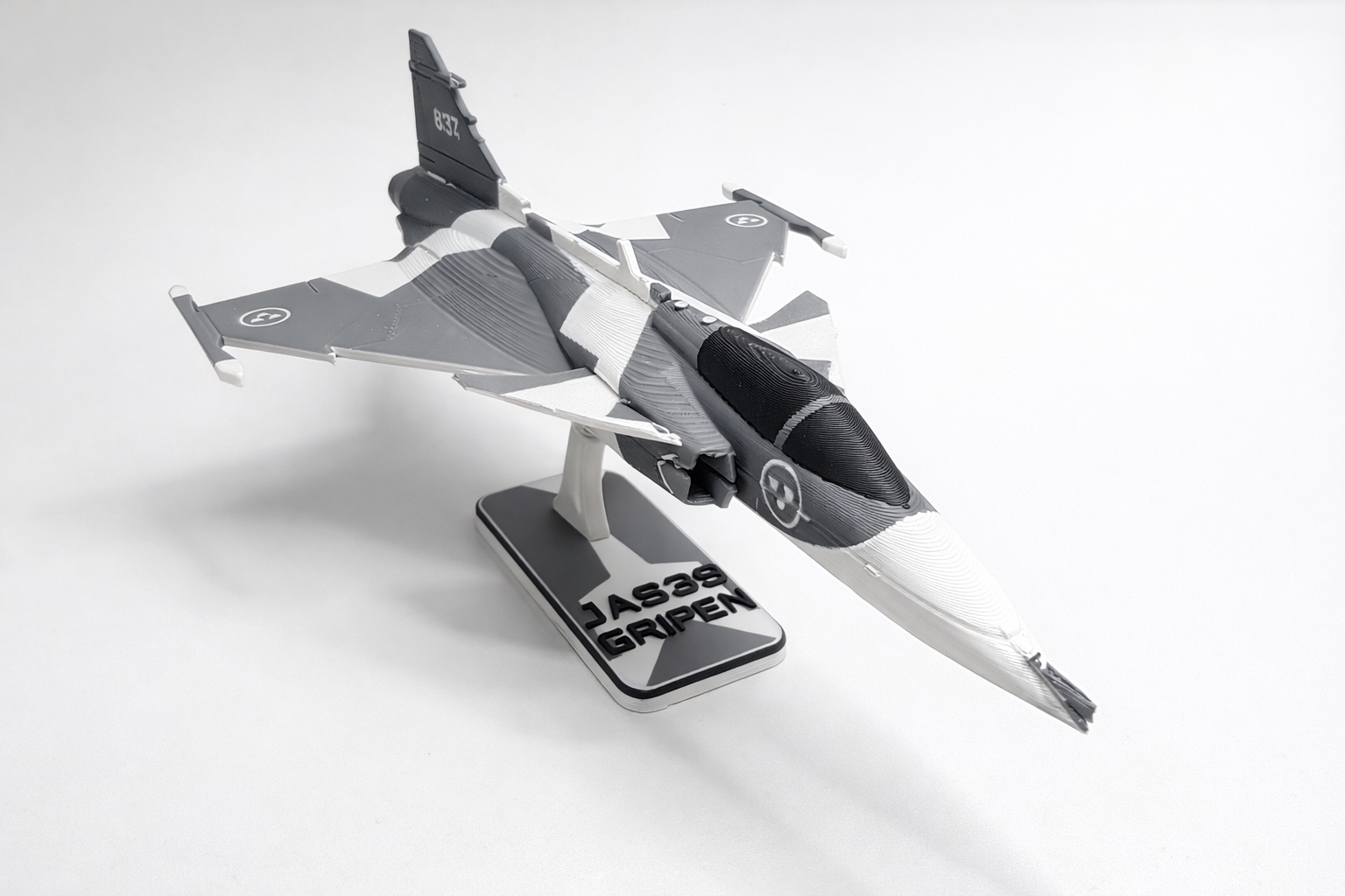 JAS 39 Gripen 3D Printed Aircraft Model Kit – Modern Fighter Jet Edition