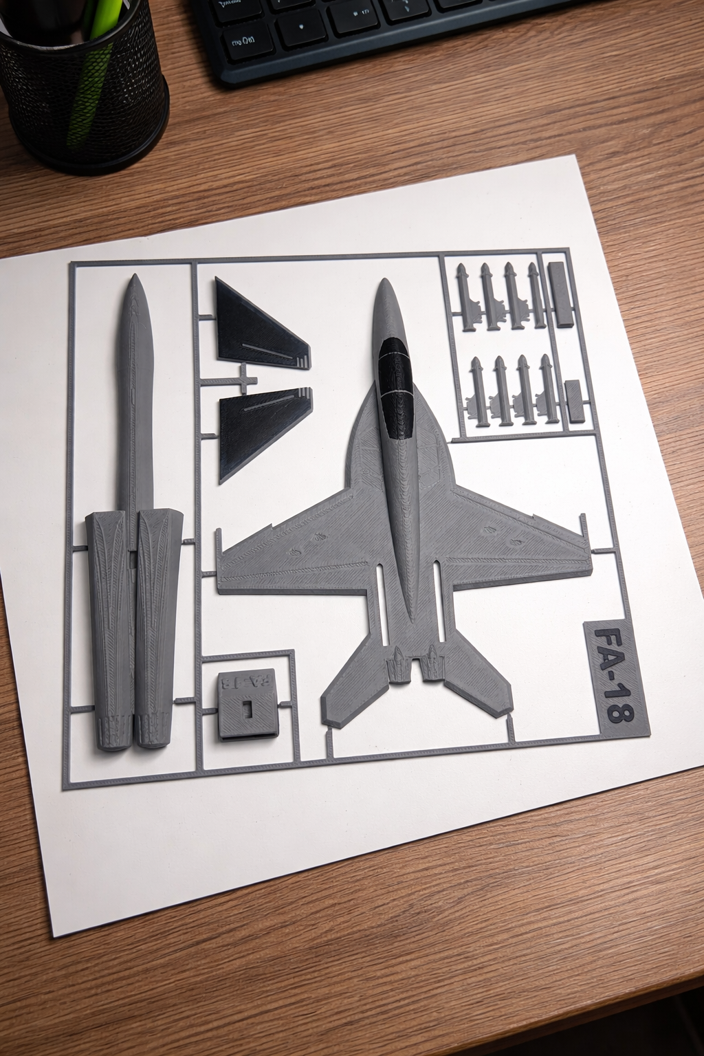 F/A-18 Fighter Jet 3D Printed Model Kit F/A-18 Fighter Jet 3D Printed Model Kit – Military Aircraft Desk Decor – Modern Aviation Display – Fighter Jet Model – Aviation Gift