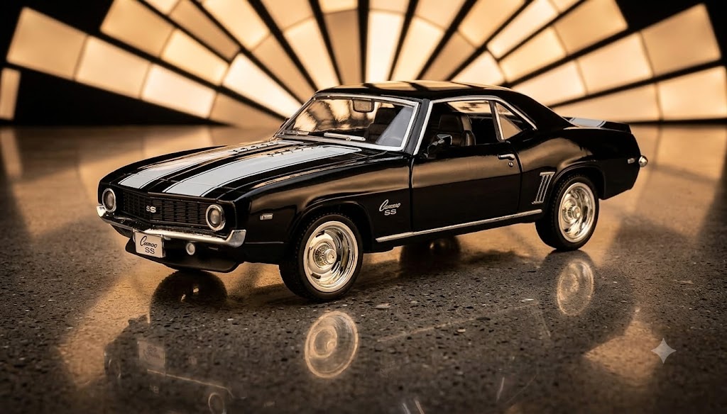 1969 Chevrolet Camaro SS Diecast Model Car – 1:36 Scale Pull Back