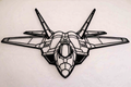 F-22 Raptor Wall Art F-22 Raptor Wall Art – 3D Printed Fighter Jet Wall Decor – Military Aircraft Metal Style Wall Hanging – Aviation Room Decor