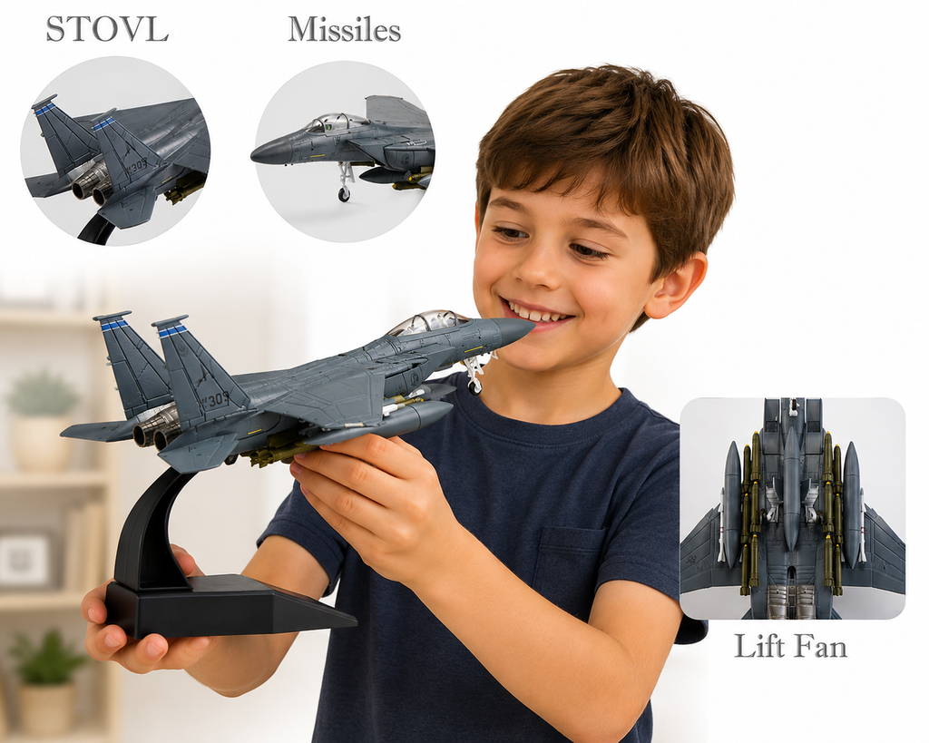 F-15E Strike Eagle Die-Cast Aircraft Model – 1/100 Scale Military Display Jet