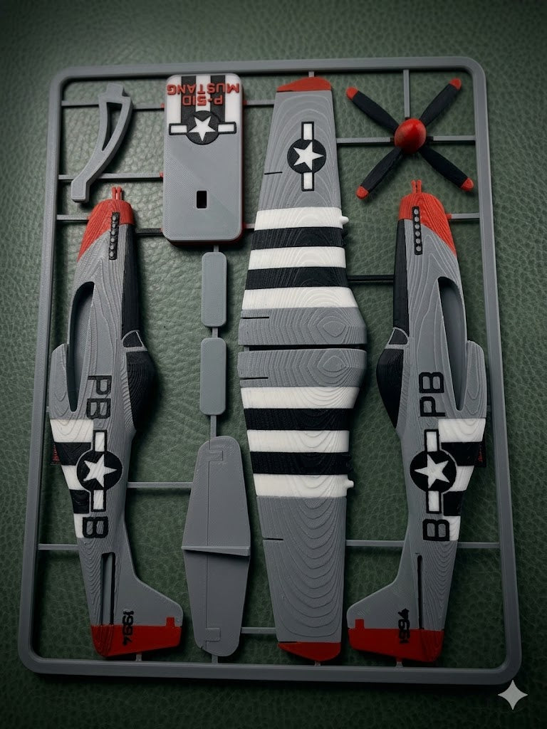 P-51D Mustang 3D Printed Aircraft Model Kit