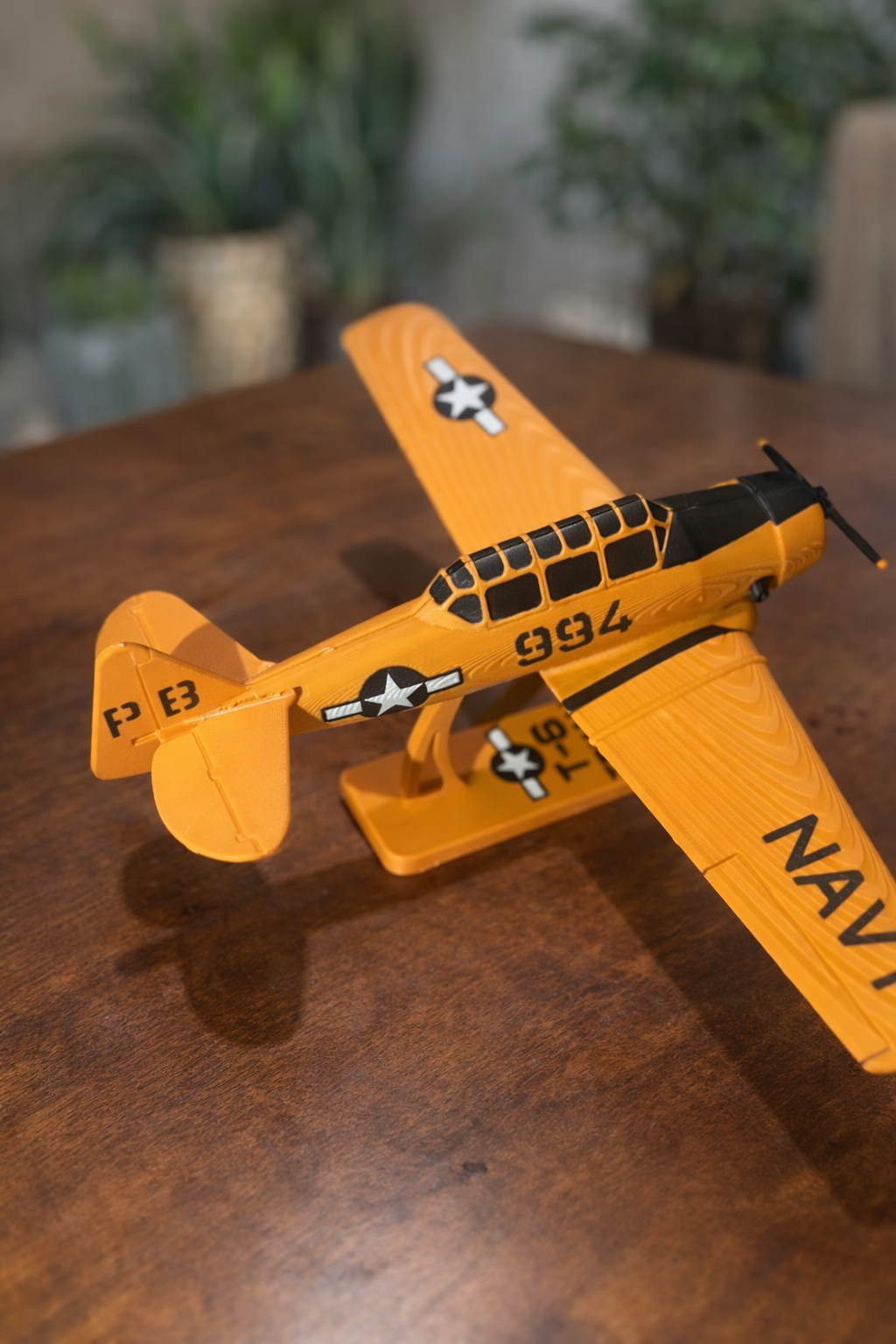 T-6 Texan 3D Printed Aircraft Model Kit – Vintage Navy Trainer Edition