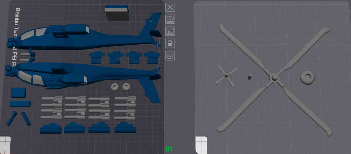 AH-64 Apache Helicopter 3D Printed Display Model – Military Attack Helicopter Edition