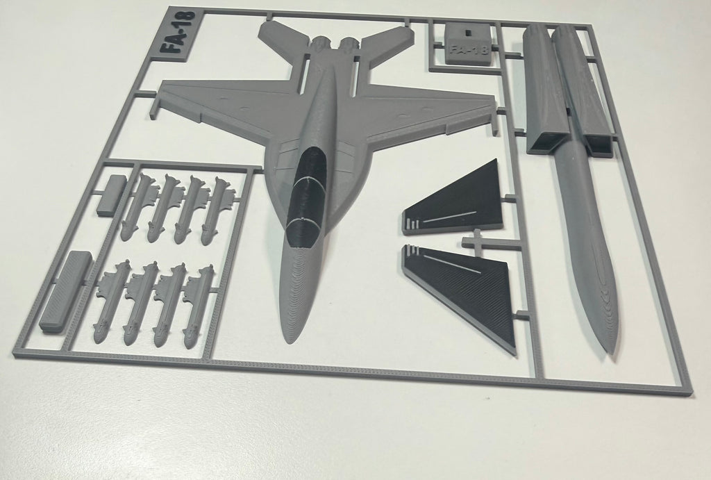 F/A-18 Fighter Jet 3D Printed Model Kit F/A-18 Fighter Jet 3D Printed Model Kit – Military Aircraft Desk Decor – Modern Aviation Display – Fighter Jet Model – Aviation Gift