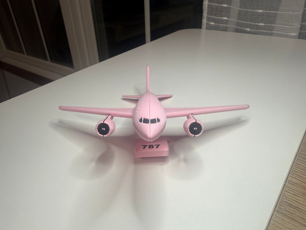 Pink Boeing 787 Dreamliner 3D Printed Aircraft Model Kit – Cute Airliner Edition