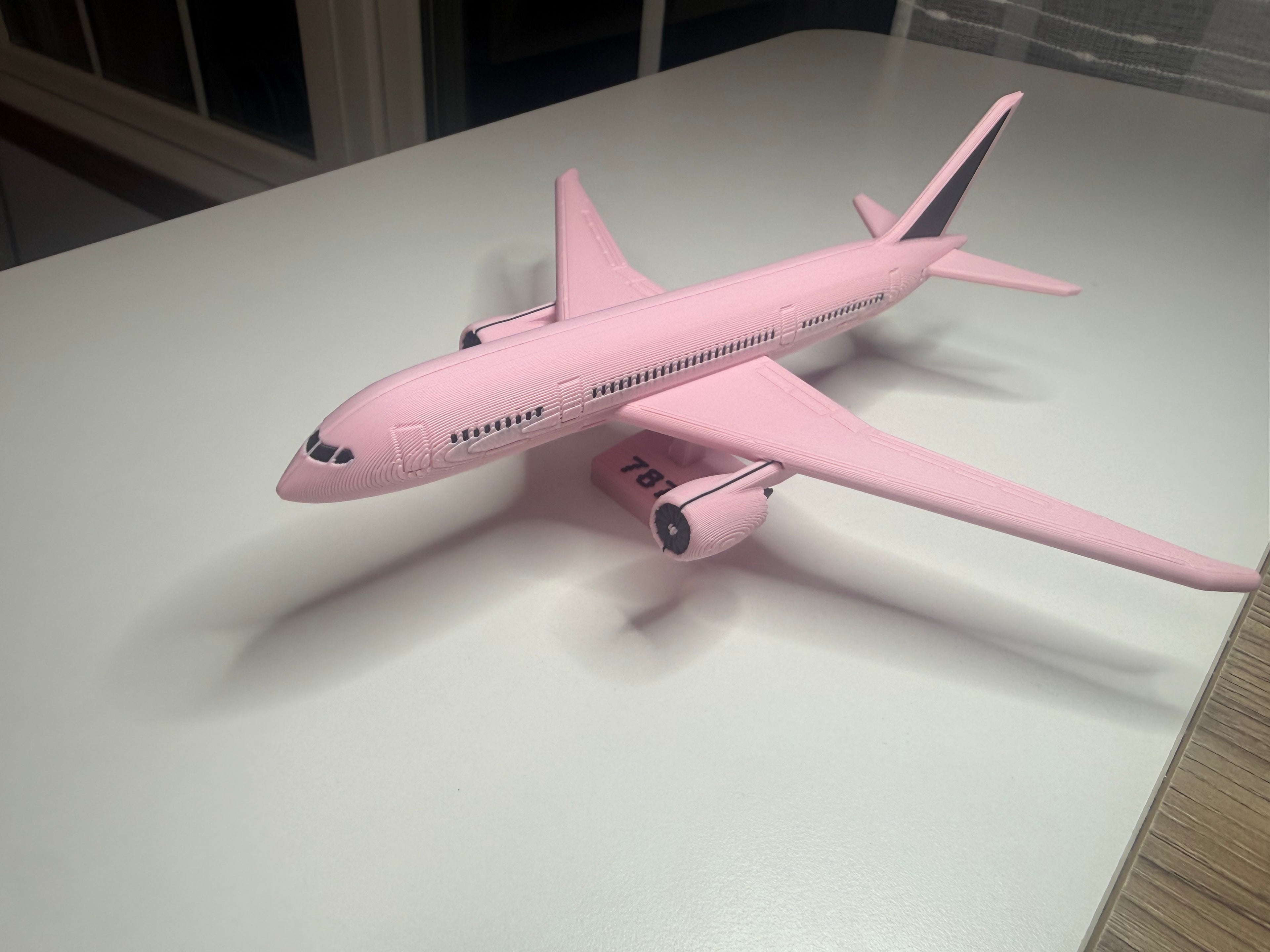 Pink Boeing 787 Dreamliner 3D Printed Aircraft Model Kit – Cute Airliner Edition