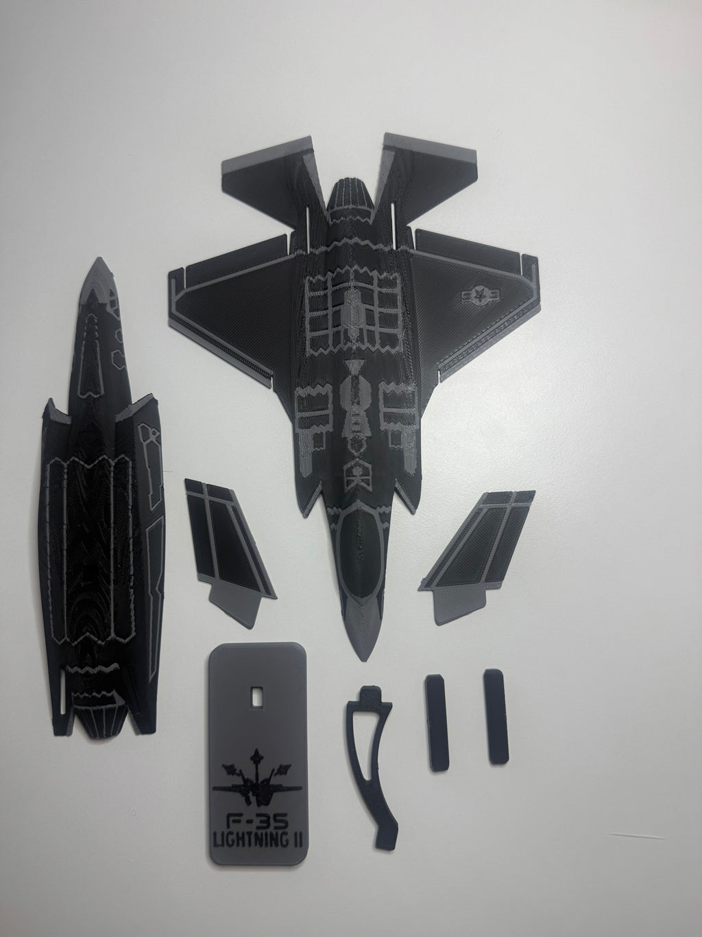 F-35 Lightning II Black 3D Printed Aircraft Model Kit – Stealth Fighter Edition