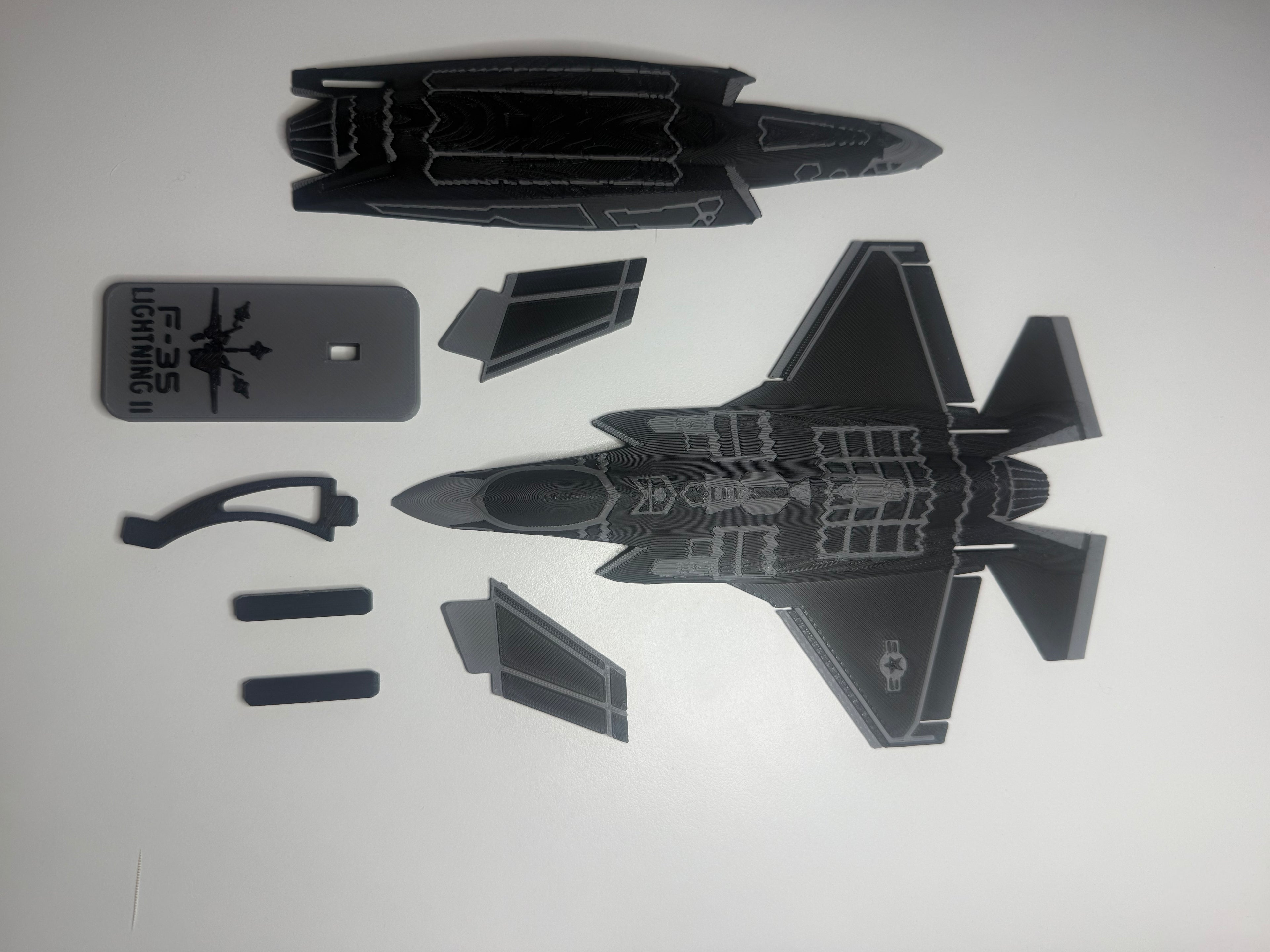F-35 Lightning II Black 3D Printed Aircraft Model Kit – Stealth Fighter Edition