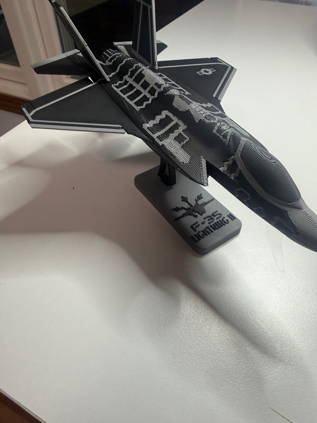 F-35 Lightning II Black 3D Printed Aircraft Model Kit – Stealth Fighter Edition