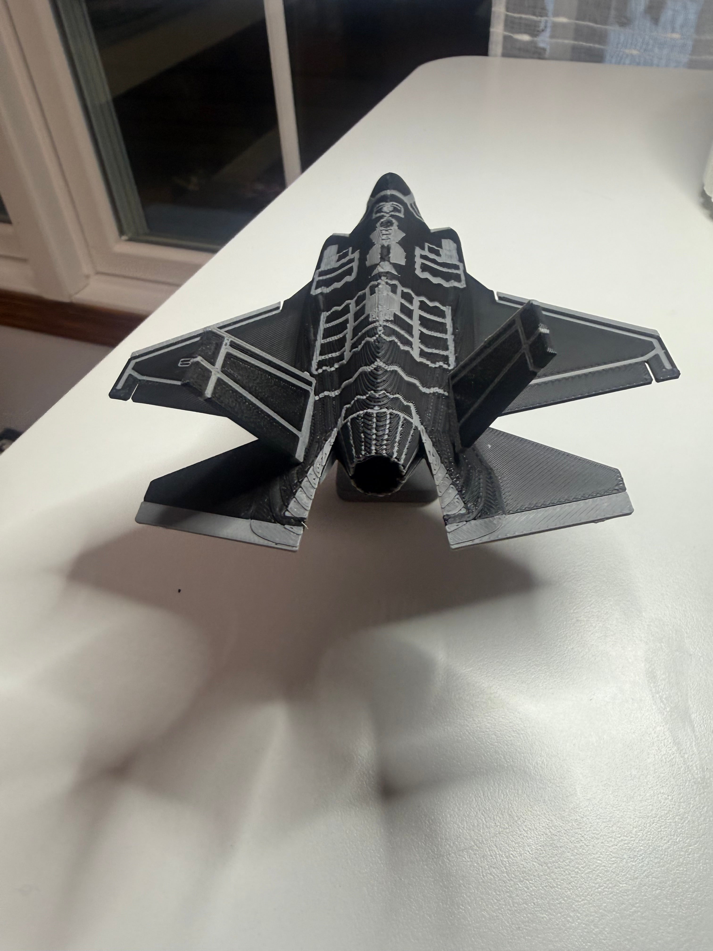 F-35 Lightning II Black 3D Printed Aircraft Model Kit – Stealth Fighter Edition