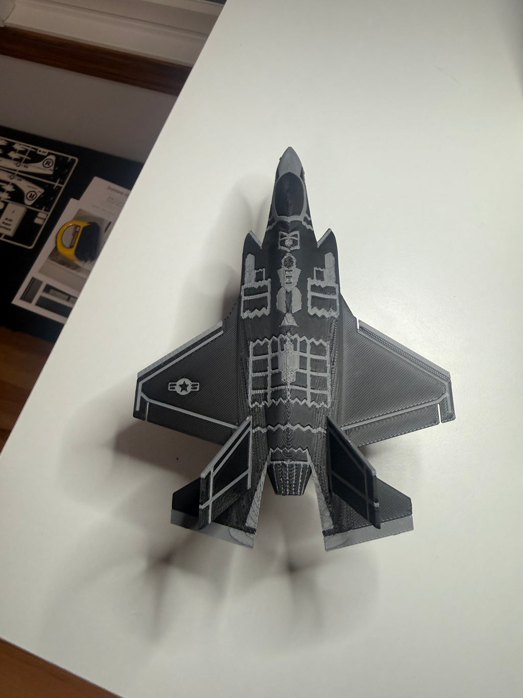 F-35 Lightning II Black 3D Printed Aircraft Model Kit – Stealth Fighter Edition