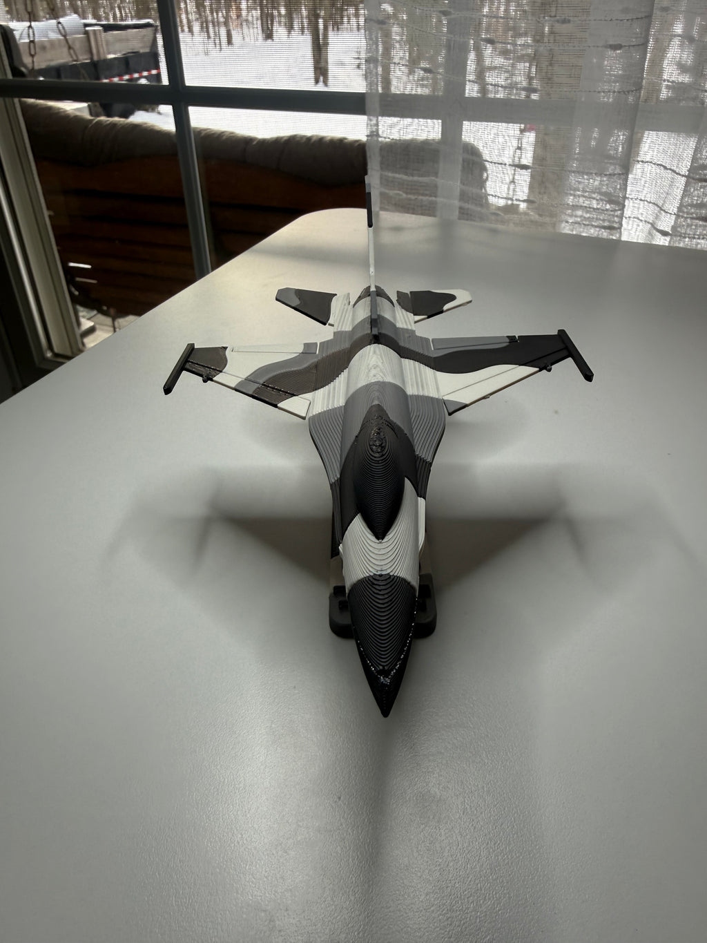 F-16 Fighting Falcon Camo 3D Printed Aircraft Model Kit – Tactical Fighter Jet Edition