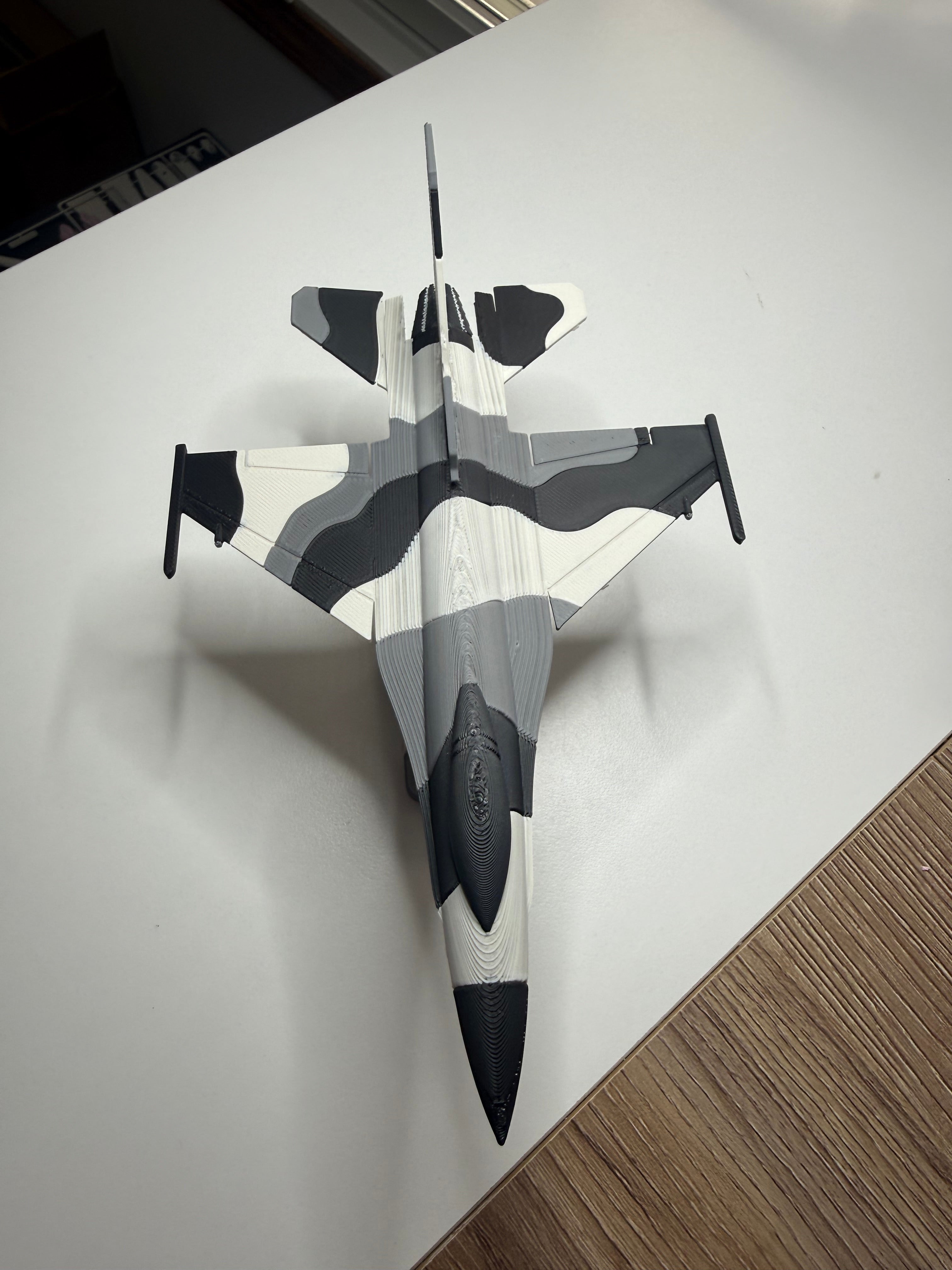 F-16 Fighting Falcon Camo 3D Printed Aircraft Model Kit – Tactical Fighter Jet Edition