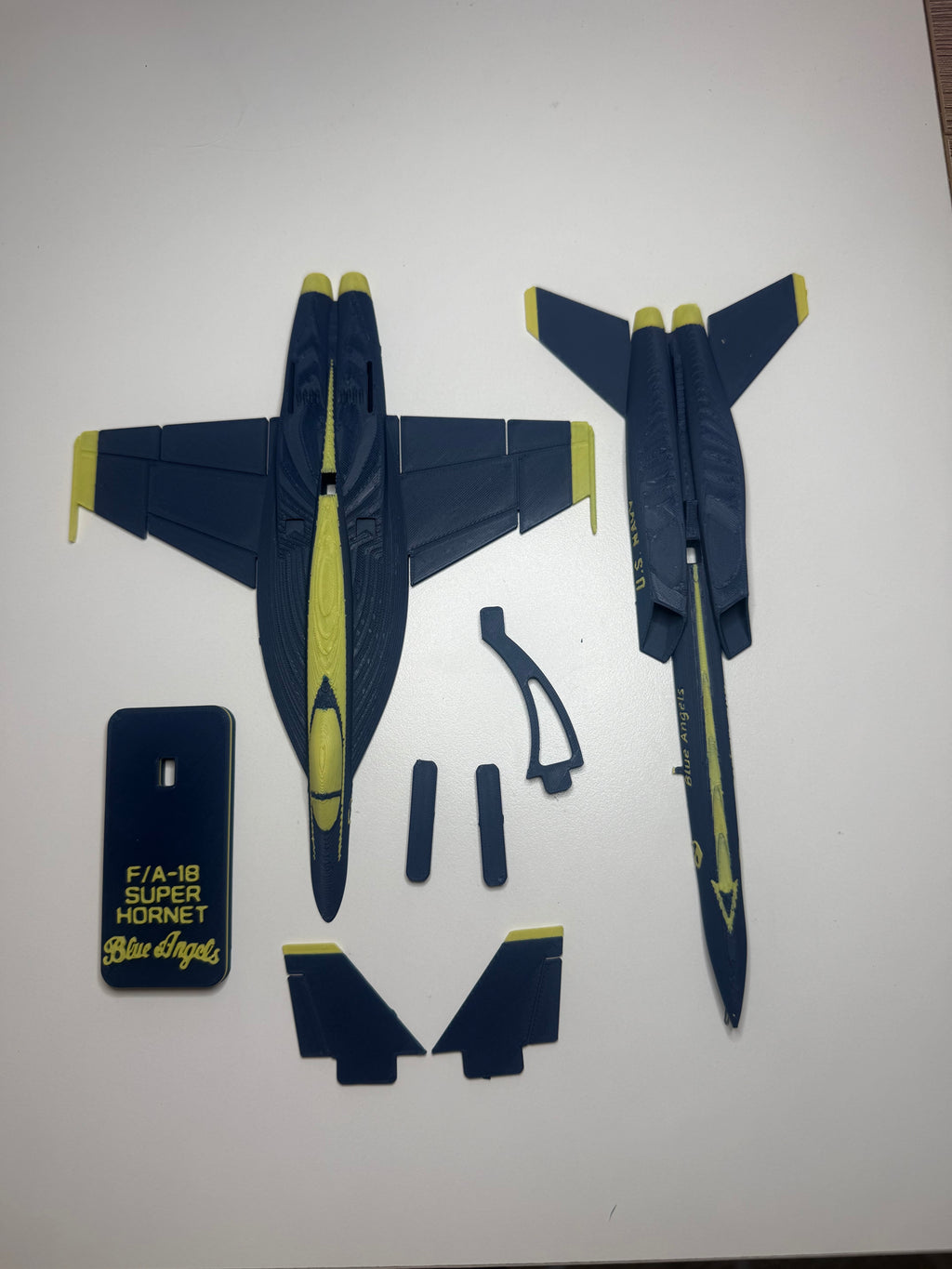 Blue Angels F/A-18 Super Hornet 3D Printed Aircraft Model Kit – Navy Demonstration Jet Edition