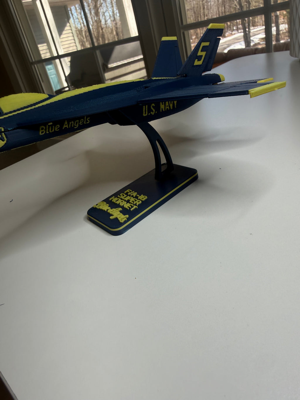 Blue Angels F/A-18 Super Hornet 3D Printed Aircraft Model Kit – Navy Demonstration Jet Edition