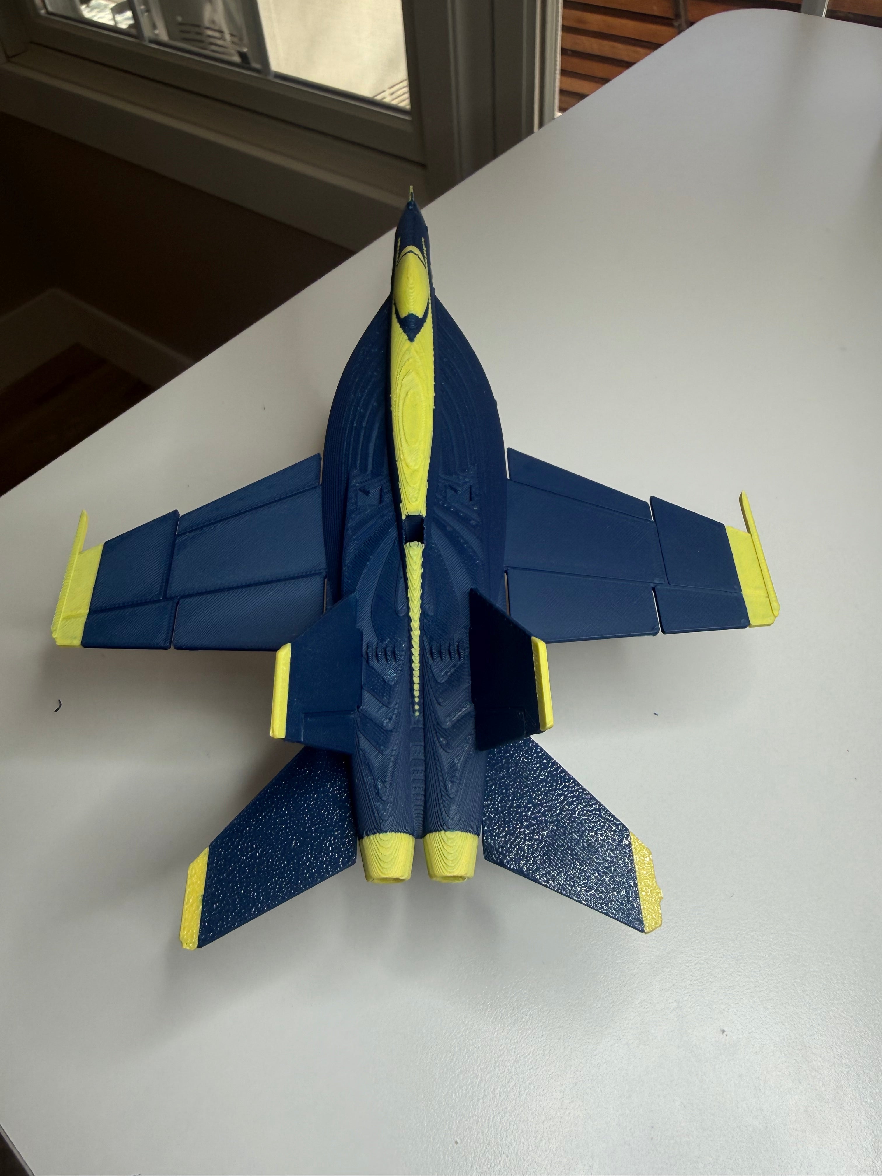 Blue Angels F/A-18 Super Hornet 3D Printed Aircraft Model Kit – Navy Demonstration Jet Edition