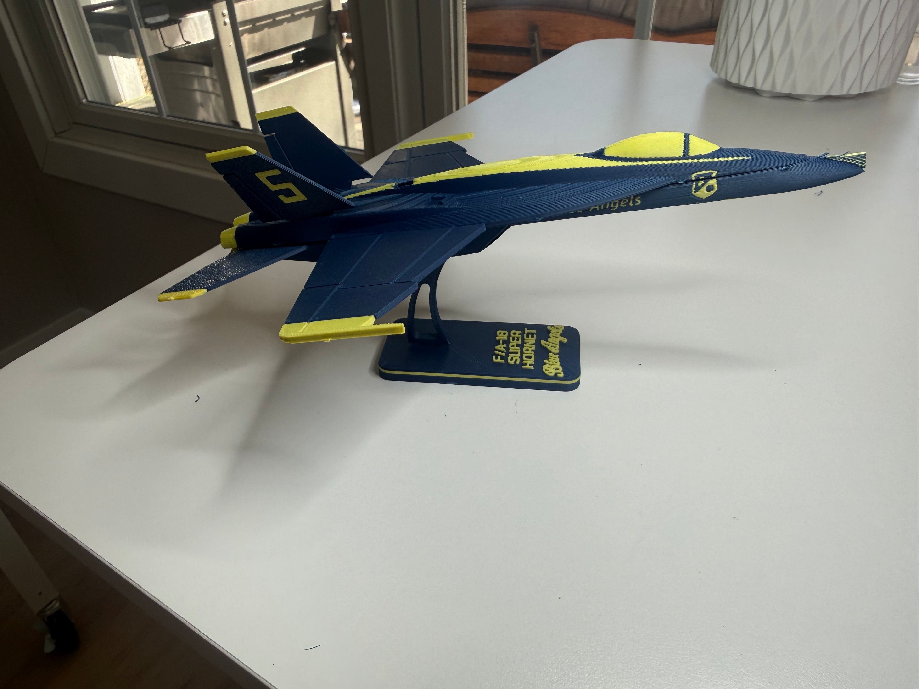 Blue Angels F/A-18 Super Hornet 3D Printed Aircraft Model Kit – Navy Demonstration Jet Edition
