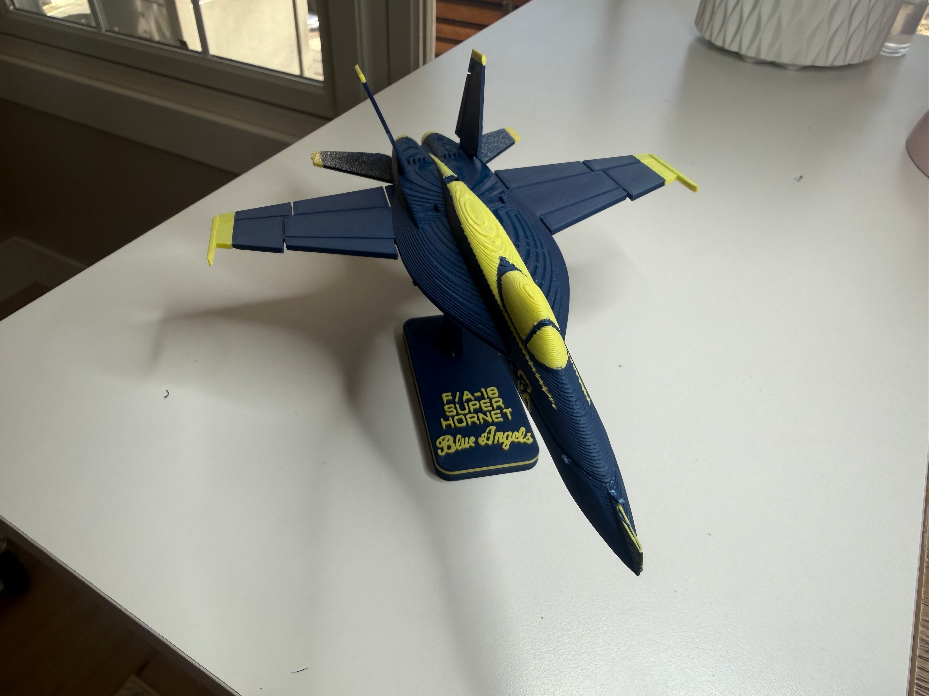 Blue Angels F/A-18 Super Hornet 3D Printed Aircraft Model Kit – Navy Demonstration Jet Edition