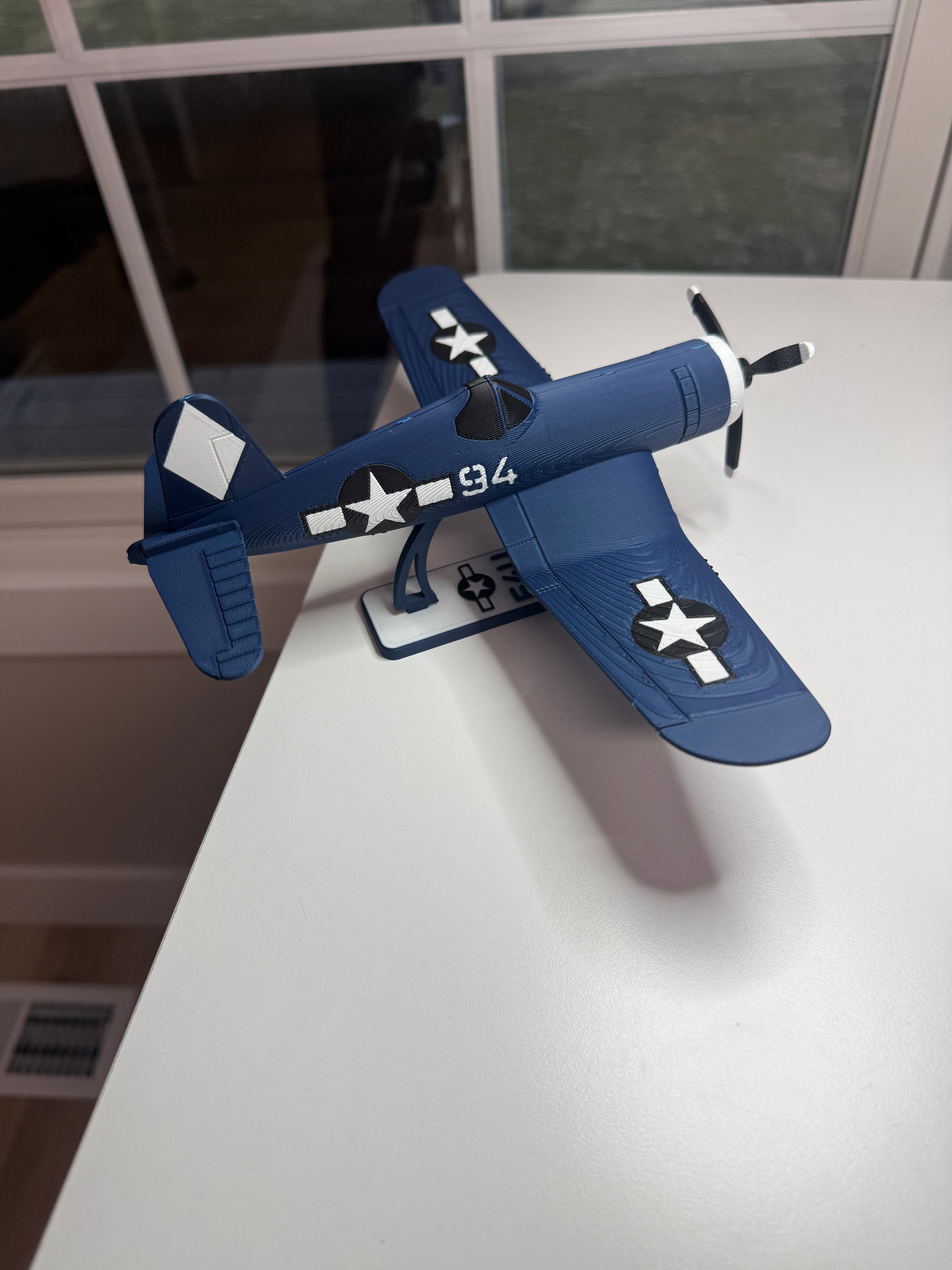 F4U Corsair 3D Printed Aircraft Model Kit – WWII Fighter Plane Edition