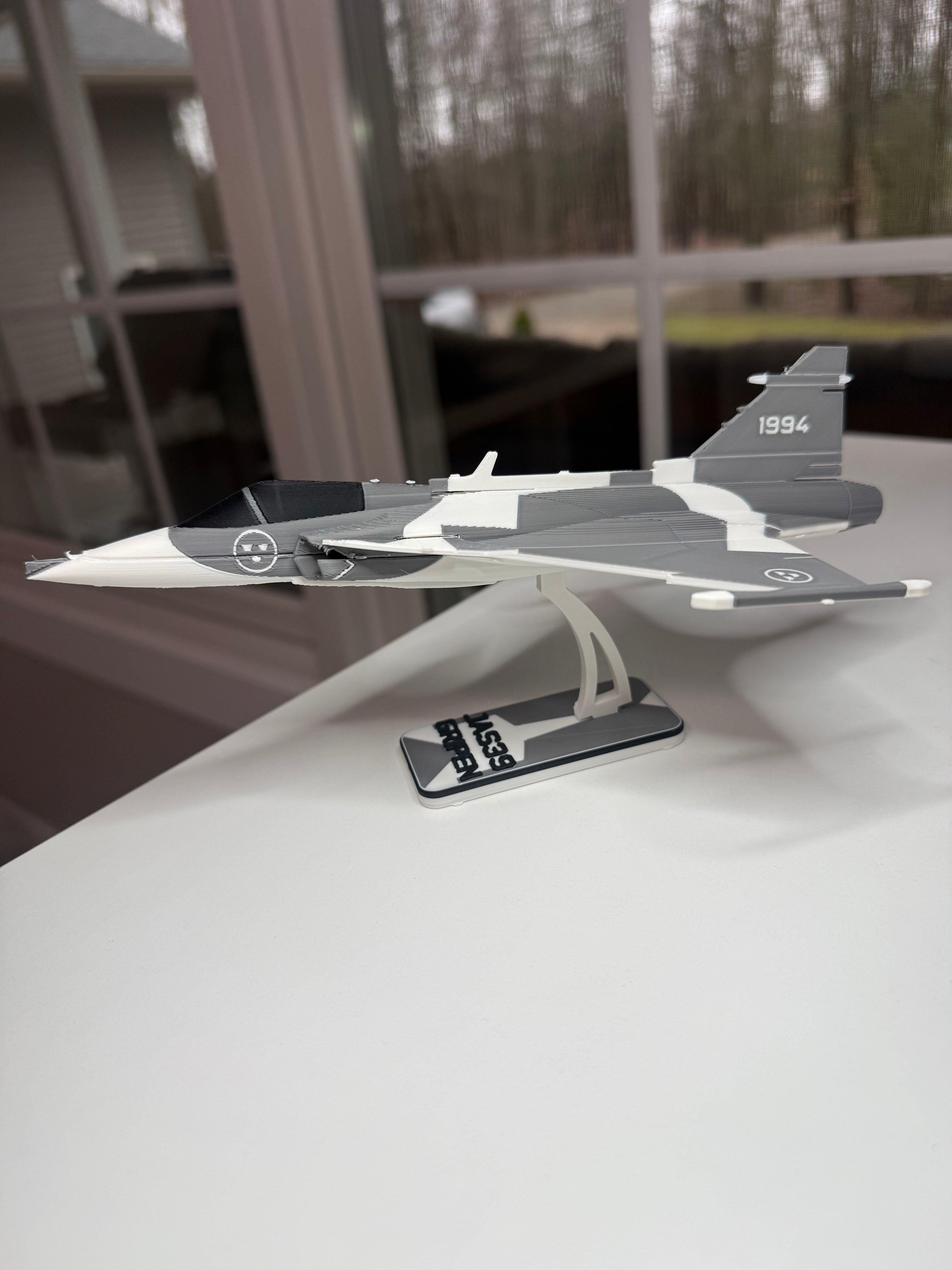 JAS 39 Gripen 3D Printed Aircraft Model Kit – Modern Fighter Jet Edition