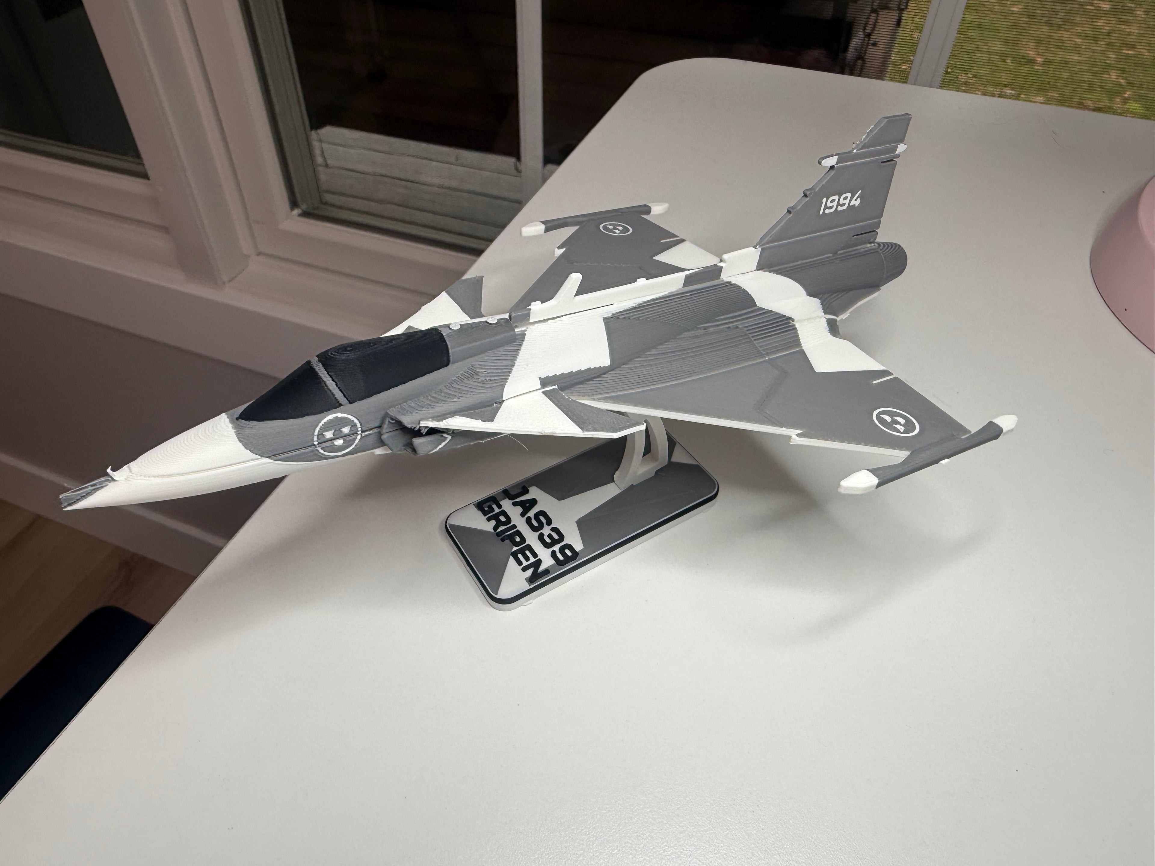 JAS 39 Gripen 3D Printed Aircraft Model Kit – Modern Fighter Jet Edition