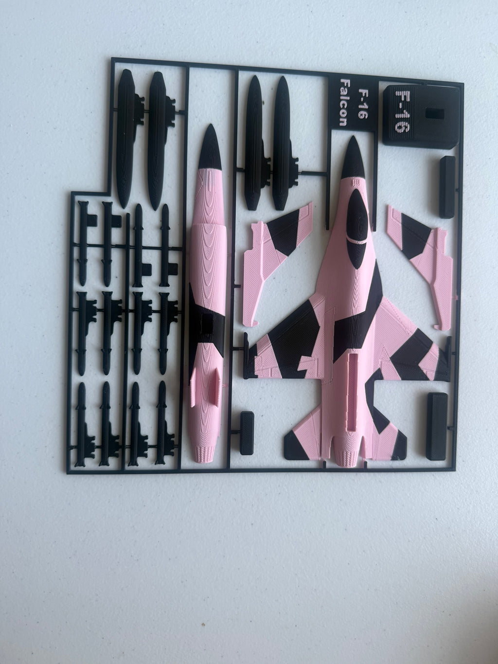 Pink F-16 Fighter Jet 3D Printed Model