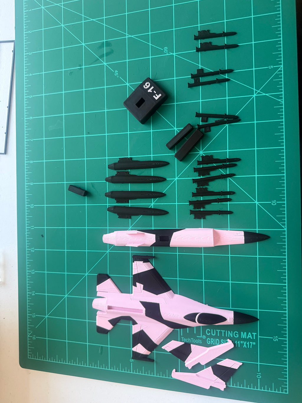 Pink F-16 Fighter Jet 3D Printed Model