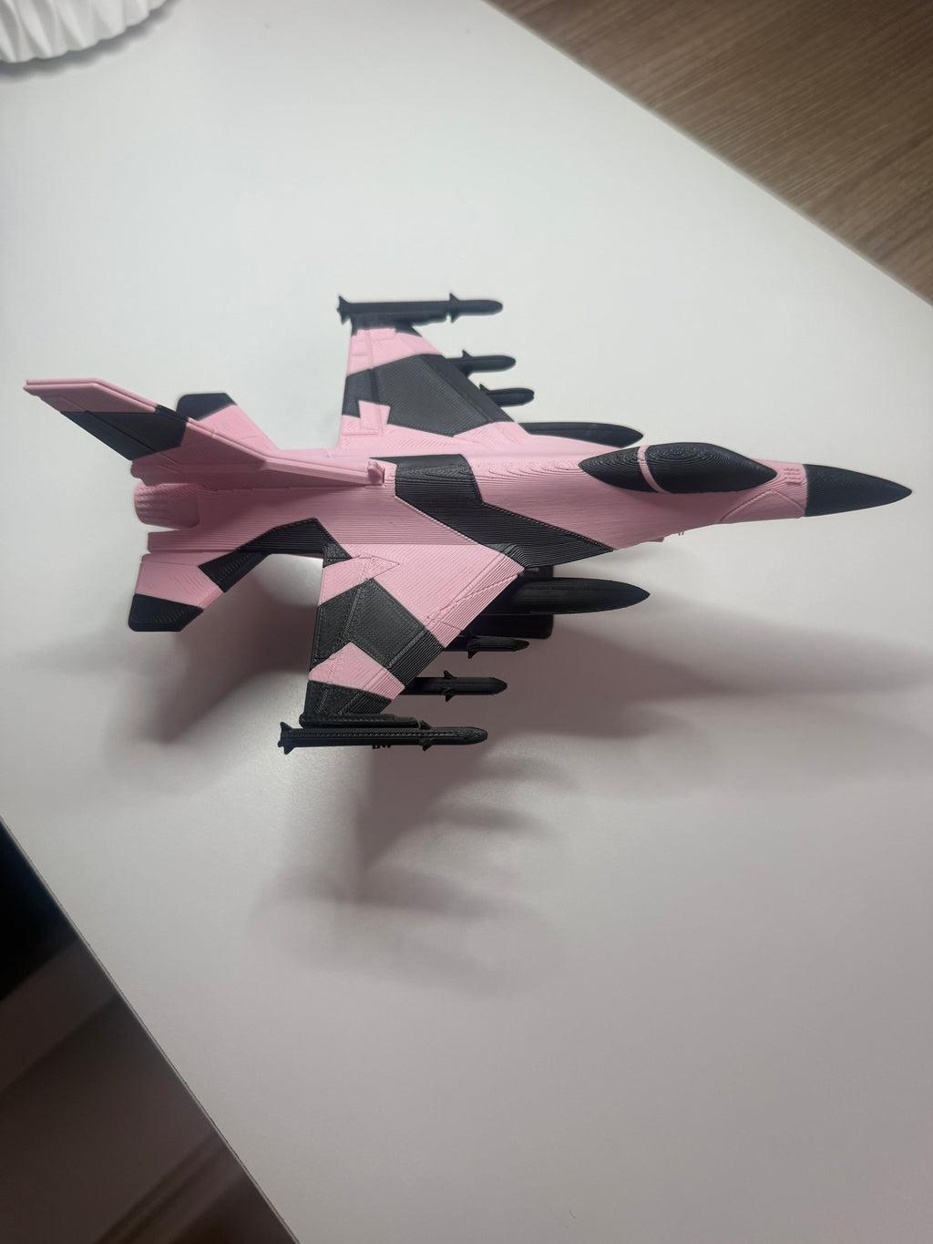 Pink F-16 Fighter Jet 3D Printed Model