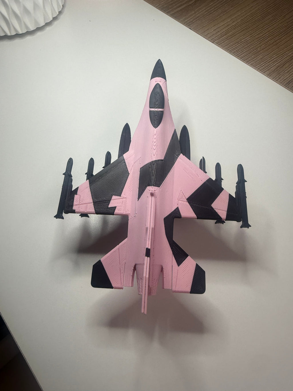 Pink F-16 Fighter Jet 3D Printed Model