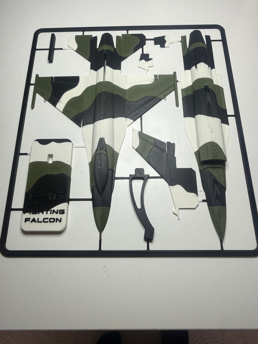 F-16 Fighting Falcon 3D Printed Aircraft Model – Army Green Edition