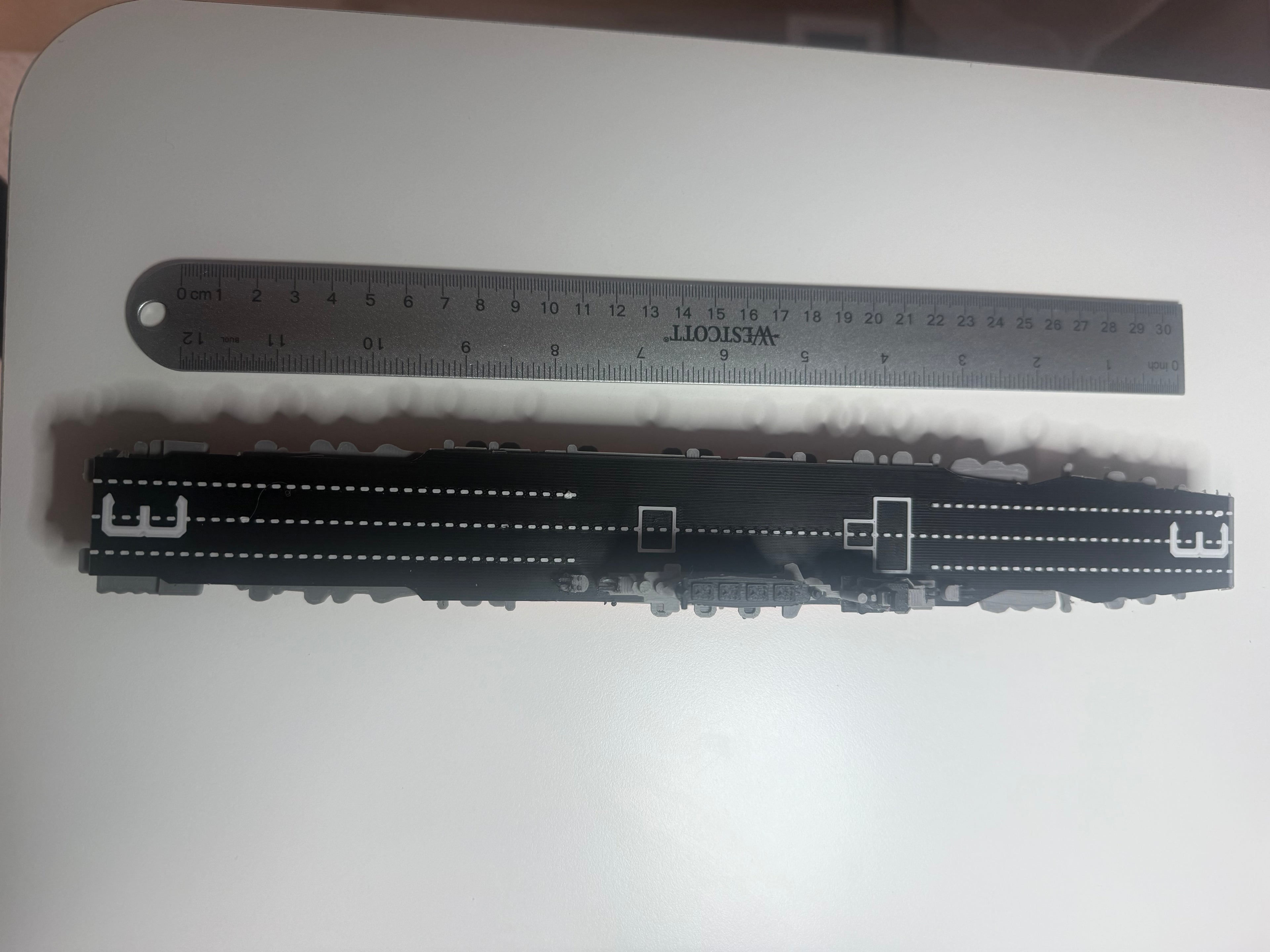 Saratoga Class Aircraft Carrier 3D Printed Display Model – Naval Warship Desk Decor