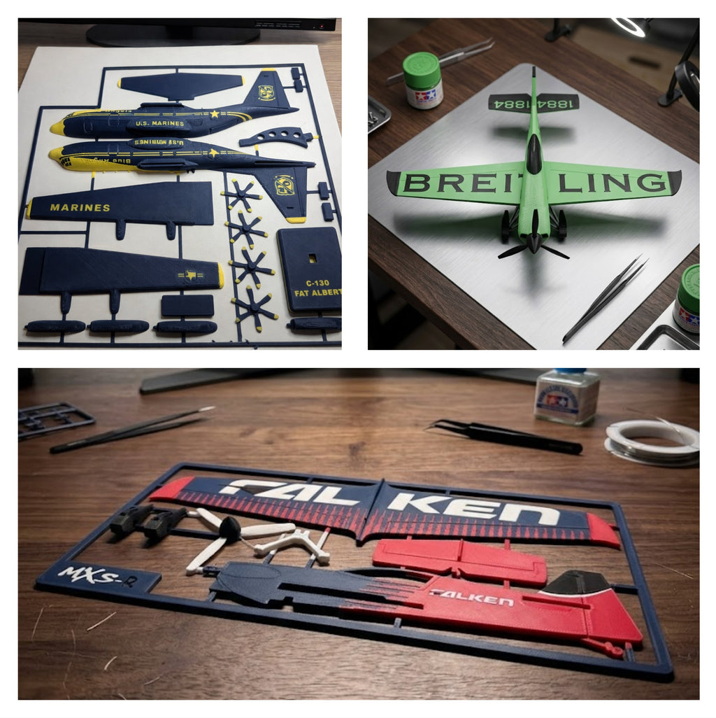 Choose Any 1, 2, 3, 4, or 5 Aircraft 3D Printed Model Kits – DIY Aviation Bundle