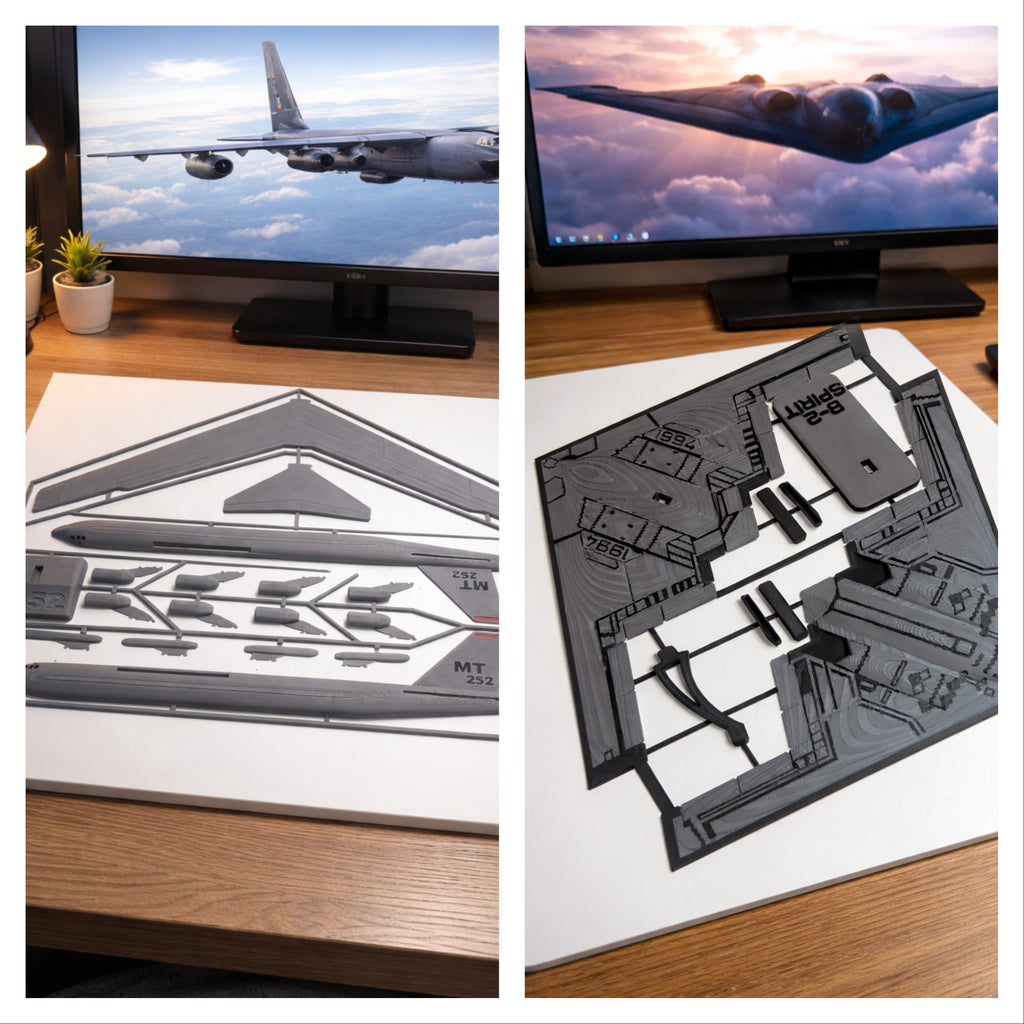 Military Bomber Aircraft Bundle 3D Printed Model Kit Set – Strategic Bomber Collection