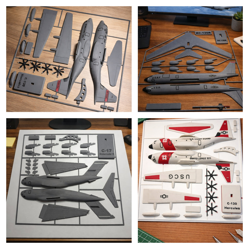 Choose Any 1, 2, 3, 4, or 5 Aircraft 3D Printed Model Kits – DIY Aviation Bundle