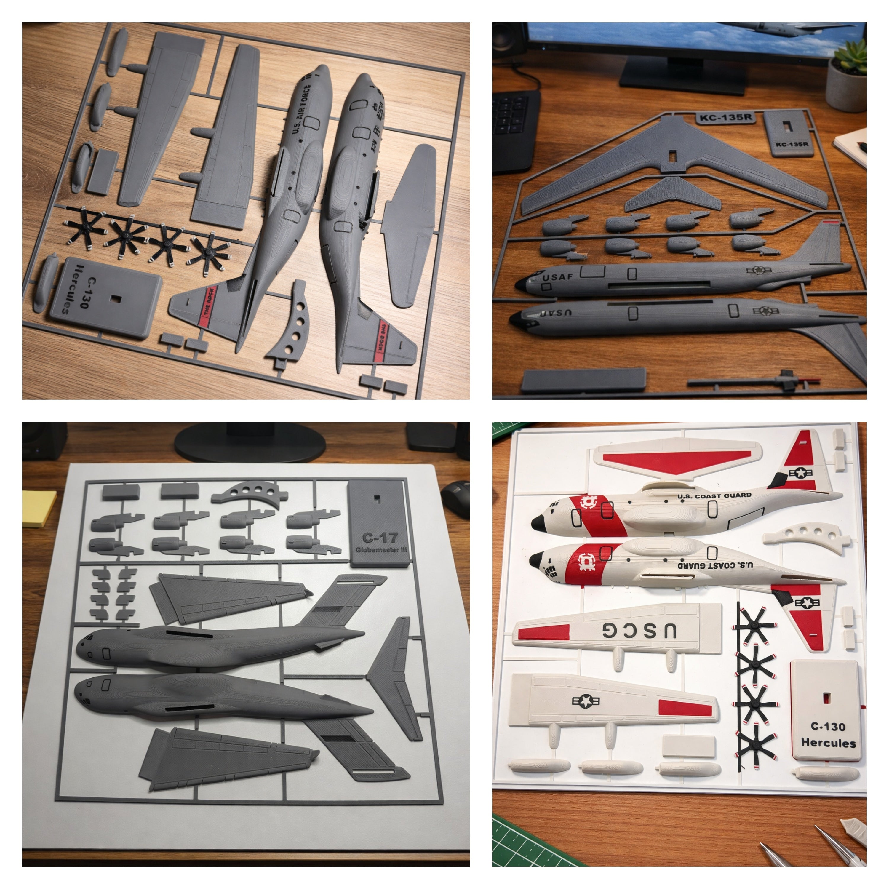 Choose Any 1, 2, 3, 4, or 5 Aircraft 3D Printed Model Kits – DIY Aviation Bundle