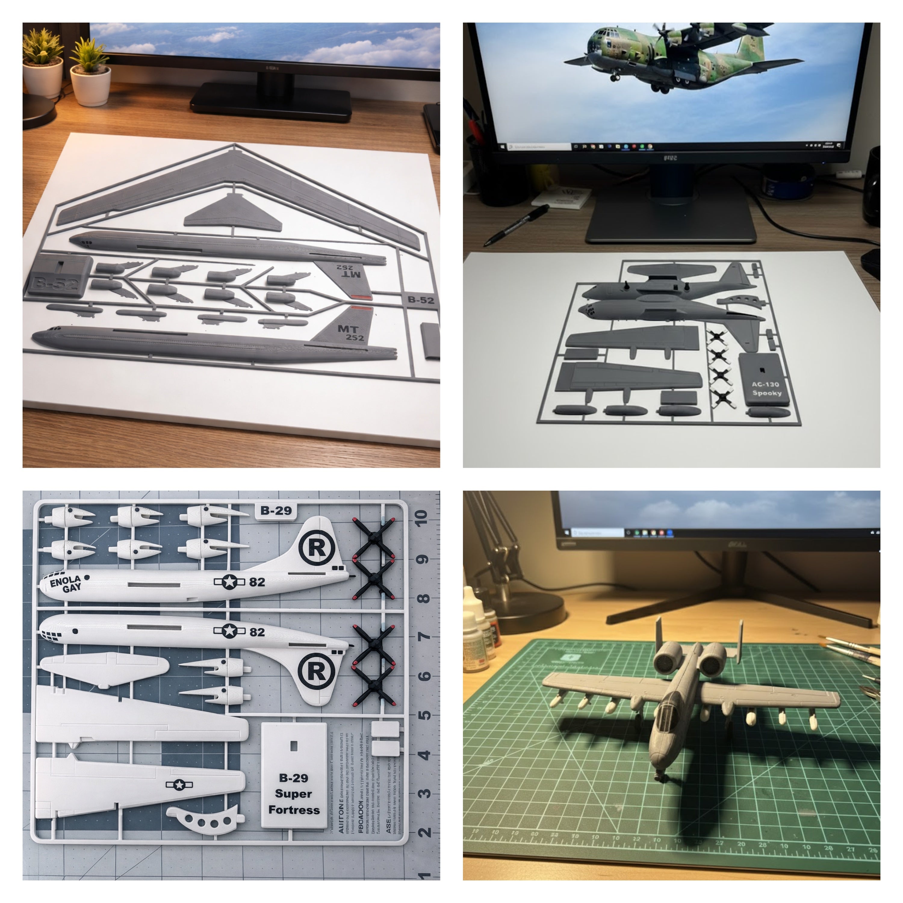 Choose Any 1, 2, 3, 4, or 5 Aircraft 3D Printed Model Kits – DIY Aviation Bundle