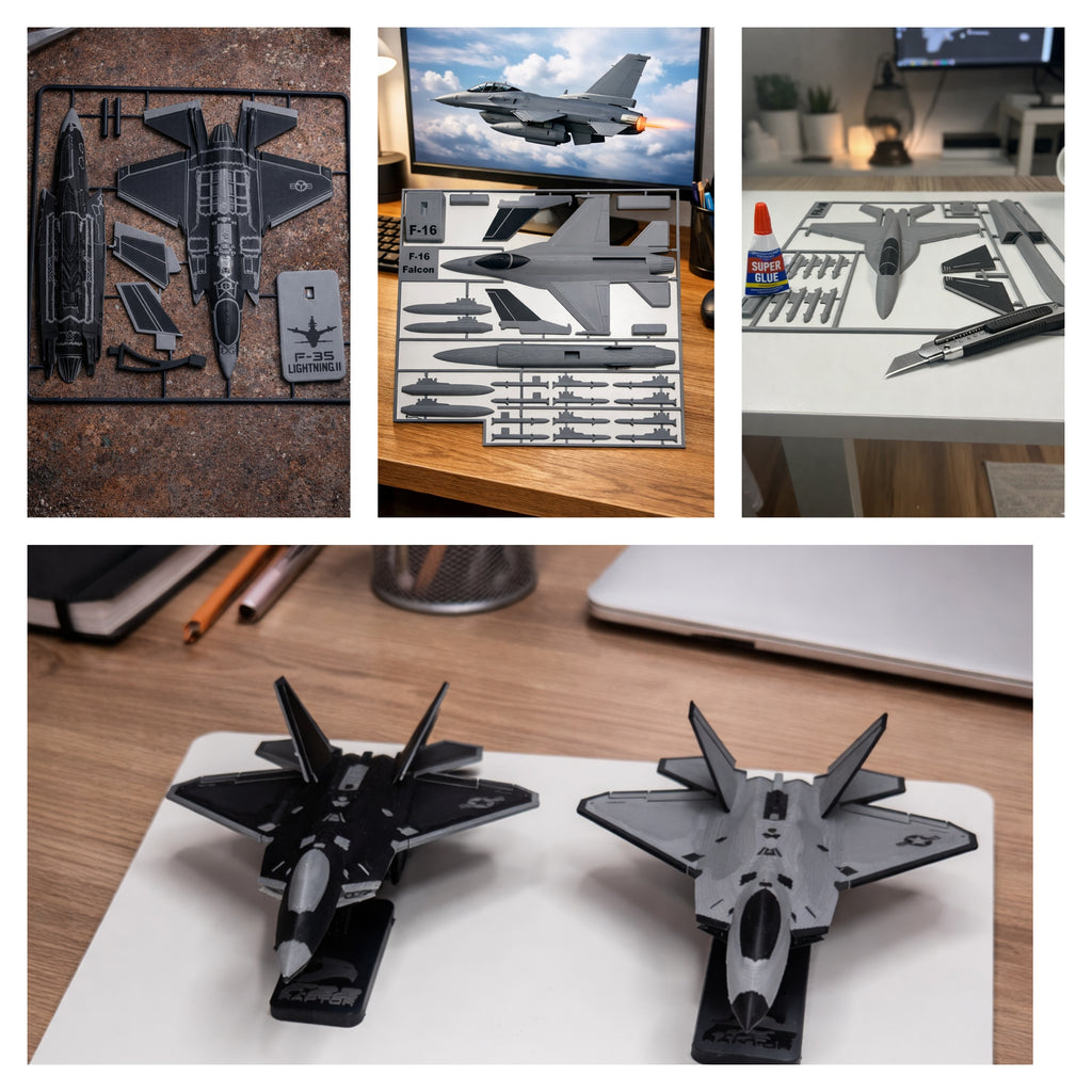Choose Any 1, 2, 3, 4, or 5 Aircraft 3D Printed Model Kits – DIY Aviation Bundle