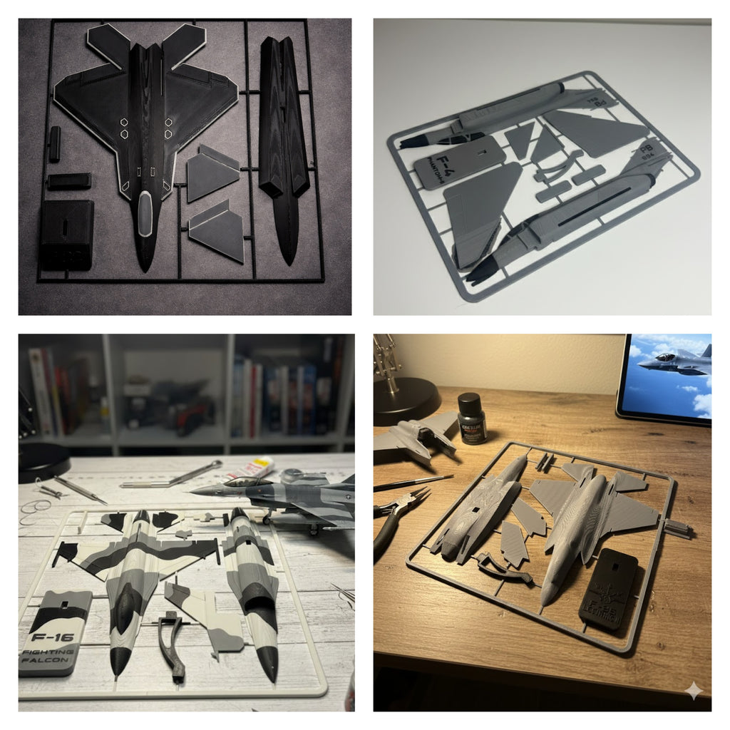 Choose Any 1, 2, 3, 4, or 5 Aircraft 3D Printed Model Kits – DIY Aviation Bundle