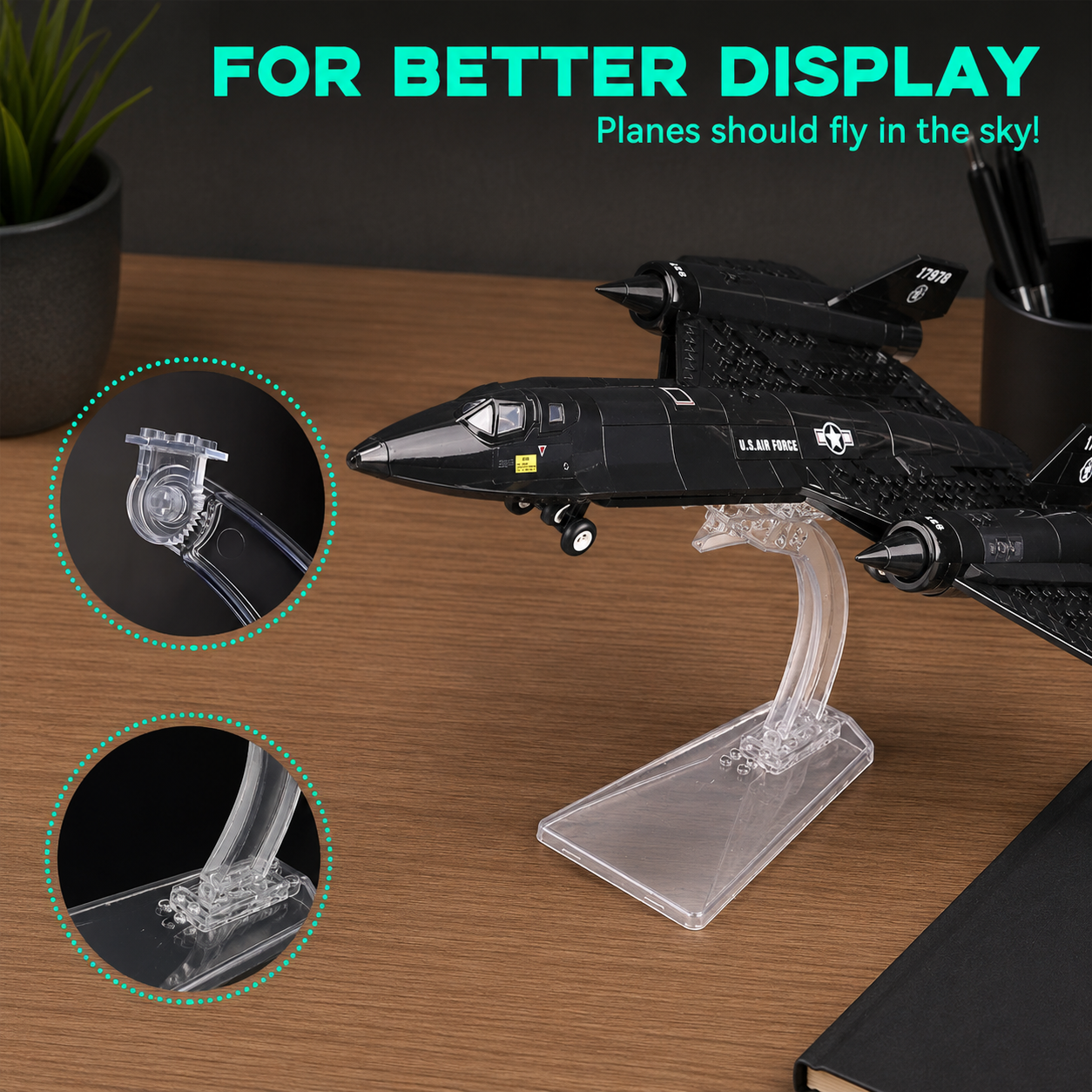SR-71 Blackbird Reconnaissance Aircraft Building Set – 183 Piece Model Kit