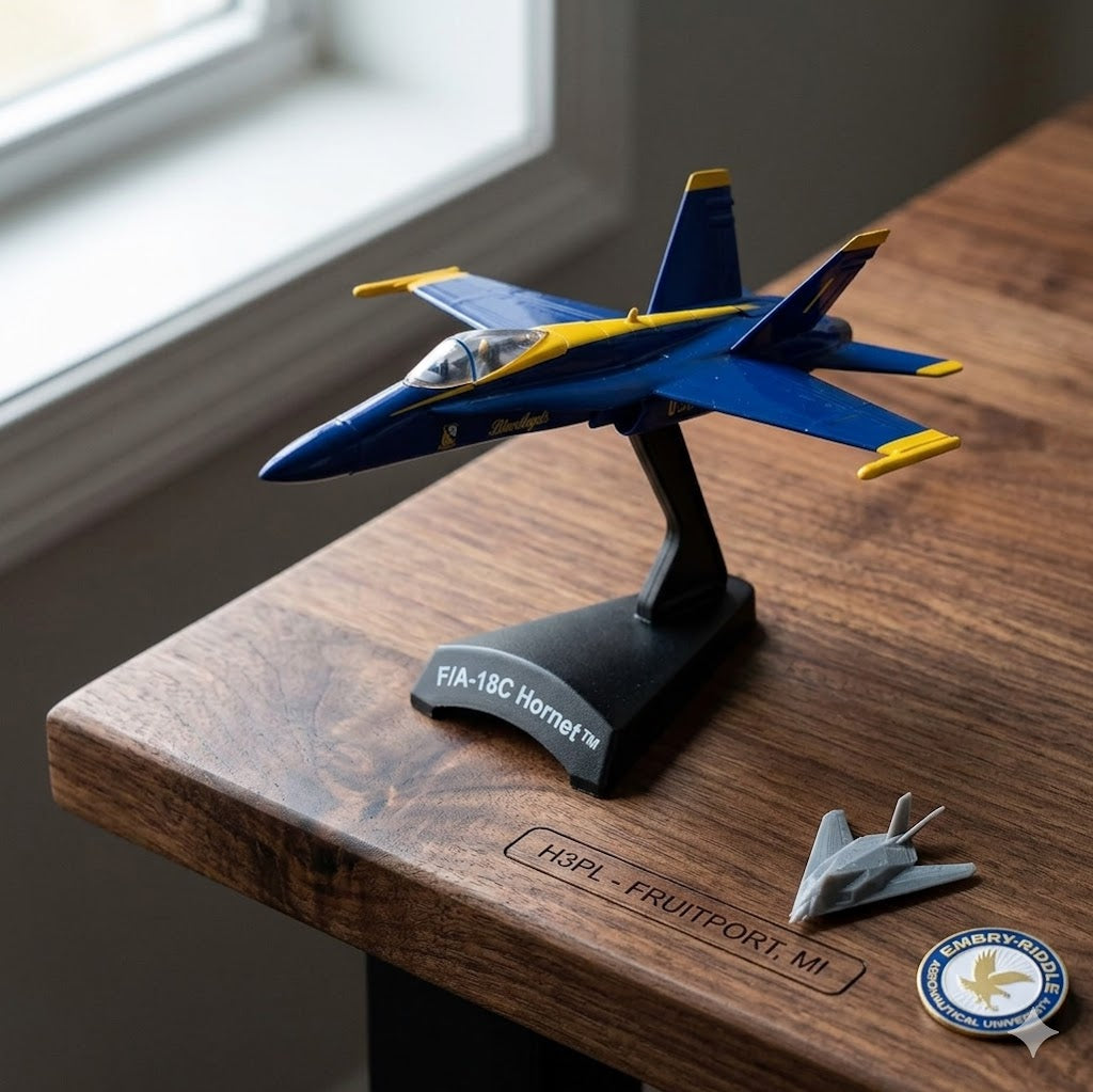 F/A-18C Hornet Blue Angels Die-Cast Aircraft Model – 1/150 Scale Display Jet